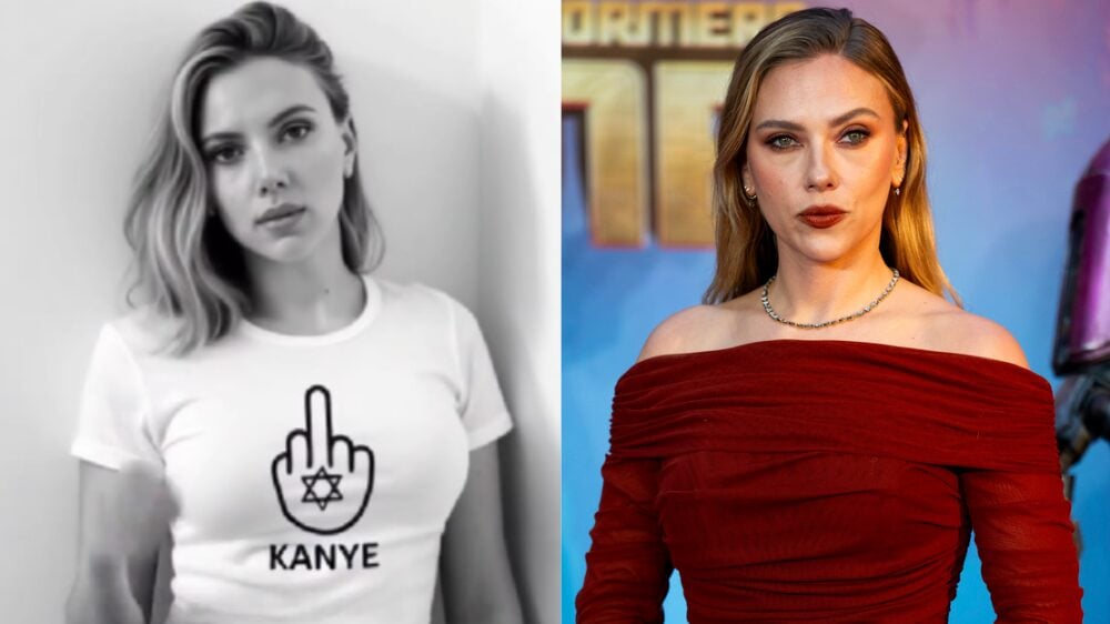 Кадр из сгенерированного AI-видео из аккаунта Ori Bejerano в Instagram (cлева), Скарлетт Йоханссон на премьере фильма "Трансформеры: Начало" (Transformers One, 2024)