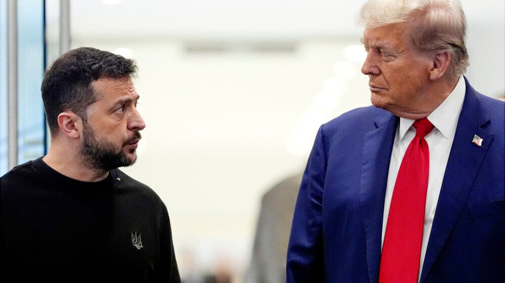 Президент Украины Владимир Зеленский и президент США Дональд Трамп на встрече в Нью-Йорке 27 сентября 2024 года