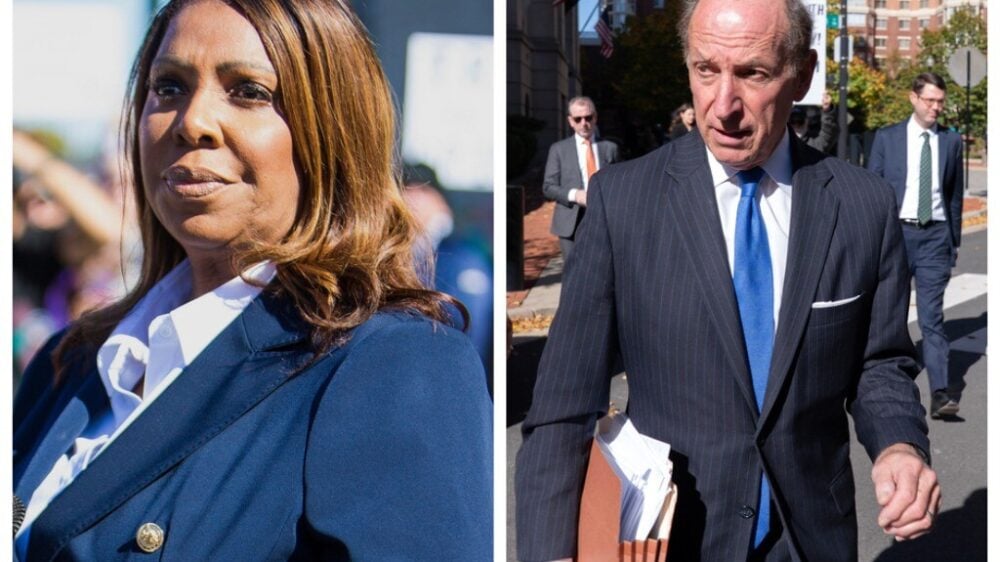 Генпрокурор Нью-Йорка Летиция Джеймс (слева); экс-директор ФБР Джеймс Коми (справа)