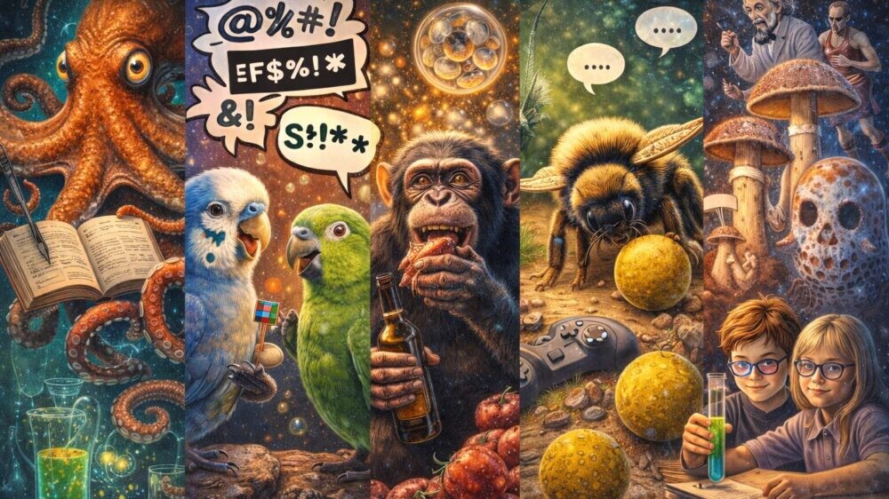 Матерящиеся птицы, «говорящие» грибы и рыбы-чистюли: курьезные исследования 2025 года